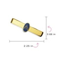 thumbnail image 4 of Bling Jewelry Mens Blue Square Compass Masonic Freemason Tie Clip Bar Necktie for Men Gold Tone Stainless Steel, 4 of 4