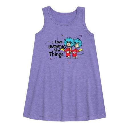 

Cat in the Hat - I Love Learning Things - Toddler and Youth Girls A-line Dress