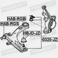 thumbnail image 4 of Arm Bushing Front Lower Arm Febest HAB-RGB Oem 51350-SLJ-013, 4 of 4