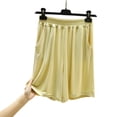 thumbnail image 5 of uublik Pajamas for Women Set Shorts Short Sleeve Top and Loose Shorts Casual Comfy Soft Sleepwear for Nightwear Yellow, 5 of 8
