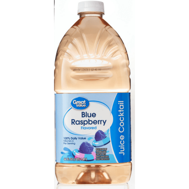 Great Value Blue Raspberry Flavored Juice Cocktail, 64 fl oz