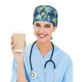 thumbnail image 6 of Gaeub Hawaiian Style Print Cleaning Working Cap,Unisex Scrub Cap Nurse Hat,No-Slip Scrub Cap for Men & Women, 6 of 7
