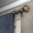 thumbnail image 2 of 5/8" Dia Adjustable 84"-120" single curtain rod with Frederick Finials - Cocoa,(5707-847), 2 of 3