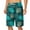 Green-18, variant on Mens Beach Vacation Bermuda Shorts Drawstring Elastic Waist Flat Front Shorts with Pockets