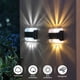 thumbnail image 5 of Toystoory 4 piezas de luz solar recargable para jardín, patio, patio trasero, lámpara de pared, camino, pasarela, detección de luces de cubierta, Iluminación y accesorios Blanco Toystoory HA073354-01, 5 of 6