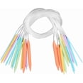 thumbnail image 1 of Yazoeia Knitting Needles, Multicolor Circular Sweater Needles, 12Pcs Plastic Circular Tube Knitting Needles Kit Sweater Needle Set(80CM long) CJC912-187461, 1 of 9