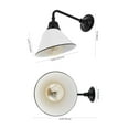 thumbnail image 3 of JONATHAN Y Croydon 9.63" 1-Light Farmhouse Industrial Indoor/Outdoor Iron LED Gooseneck Arm Outdoor Sconce, White, 3 of 7