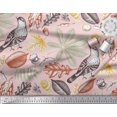 thumbnail image 2 of Soimoi Satin Silk Fabric Bird & Leaves Print Sewing Fabric Yard 42 Inch Wide, 2 of 3