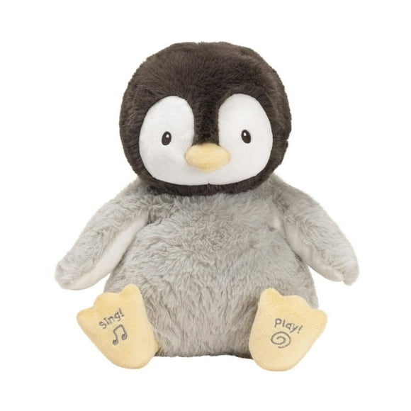 Baby GUND Animated Kissy the Penguin Plush, Singing Stuffed Animal Baby Toy for Ages 0 and Up, Black/White/Grey, 12"