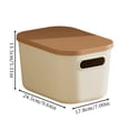 thumbnail image 3 of Plastic Storage Box with Lid, 5.3 x 9.6 x 7in Desktop Organizer for Sundries, Closet Clothes Bin for Home Organization, Household Utility Container, Storage Case, D, 3 of 8