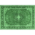 thumbnail image 1 of Ahgly Company Indoor Rectangle Medallion Emerald Green Traditional Area Rugs, 5' x 8', 1 of 4