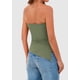 thumbnail image 2 of Top Bandeau PRETTYGARDEN Mujer Verano 2025 Sin Tirantes Verde Salvia, 2 of 7