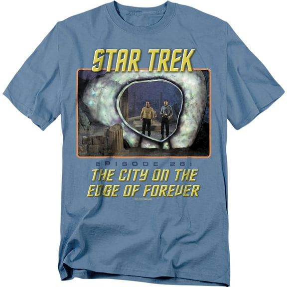 Star Trek Men's Edge Of Forever T-shirt Small Blue