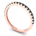 thumbnail image 2 of 0.57 ct Brilliant Round Cut Natural London Blue Topaz 14k Rose Gold Stackable Band SZ 7.5, 2 of 6