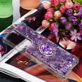 thumbnail image 2 of Samsung Galaxy S21 Ultra 5G 6.8" Case,Creativity Clear Quicksand Glitter Flowing Liquid Floating Soft TPU Case w/Stand Bling Diamond Sparkle Phone Cover for Galaxy S21 Ultra  Purple, 2 of 14