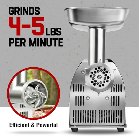 Heavy Duty #8 Electric Meat Grinder  Sausage Stuffer - 300W (0.4 HP) Stainless Steel  Sausage Stuffer Maker Sausage Maker with Cleaning Brushes for Home Kitchen Commercial  Butcher Shop