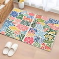 thumbnail image 3 of Abstract Spring Flower Front Door Rugs 2x3 ft Retro Colorful Simple Print Small Rug for Entryway Non Slip Washable Bathroom Door Mat Absorbent Floor Mat for Indoor Entrance, 3 of 9