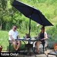thumbnail image 5 of Sunnydaze 35" Square Cast Aluminum Outdoor Dining Table with Umbrella Hole, Black, 5 of 10