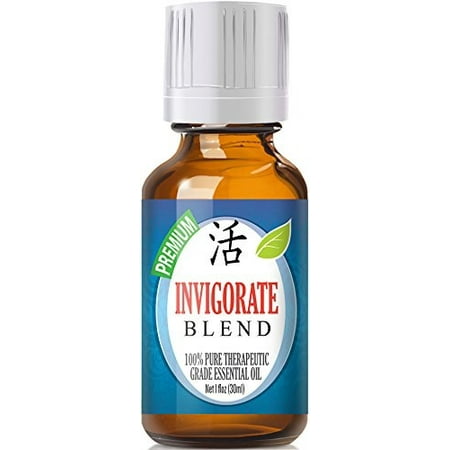 Invigorate Essential Oil Blend 100 Pure, Best Therapeutic Grade - 30ml - Sandalwood, Black Pepper and