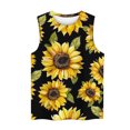 thumbnail image 3 of Snorda Débardeurs pour Femmes Grande Taille Mode Féminine Décontractée Été Imprimé Sans Manches Col Rond Haut Blouse Débardeur P-5TG, 3 of 5