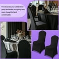 thumbnail image 6 of KUOGO 30pcs Black Polyester Stretch Banquet Chair Covers for Universal Chair Protectors Removable and Washable Suitable for Wedding Party Catering and Banquet Events Etc, 6 of 9