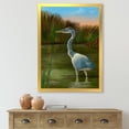 thumbnail image 3 of Designart 'Blue Heron Wetland Bird on The Lake Shore' Traditional Framed Art Print, 3 of 4