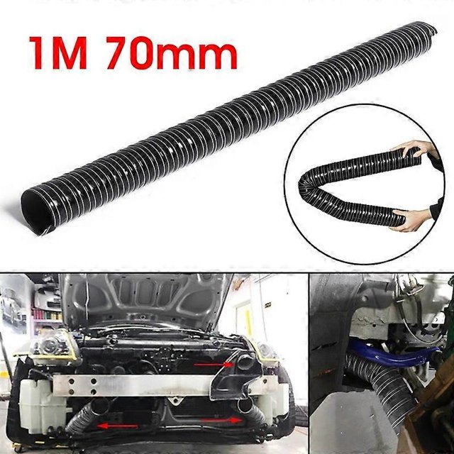 Universal Car Hood Air Intake Pipe 1m Air Ducting Hose Tube 76/70/63/60/57/51/45mm Flexible Filter Pipe