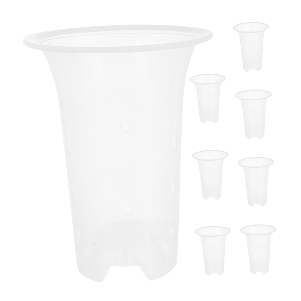 Raindrops 8pcs Gardening Plastic Flower Pots Orchid Flower Planters Garden Plant Pots Garden Supplies