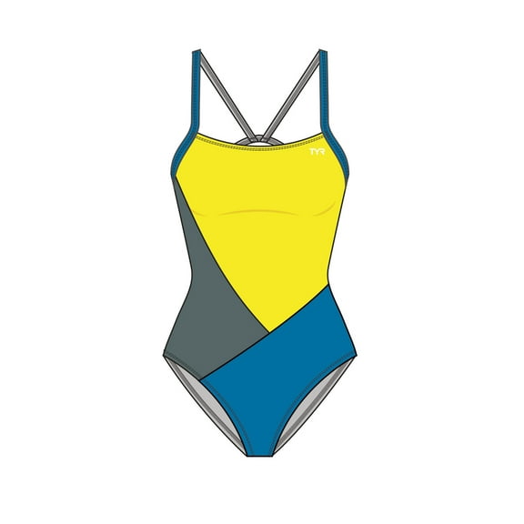 TYR Womens Solid Splices Block Cutoutfit One Piece