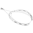 thumbnail image 3 of Collar en capas simple para mujer, collar con colgante en forma de corazón, accesorio de joyería (blanco K), 3 of 14