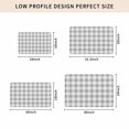 thumbnail image 4 of Grey Plaid Door Mat Indoor Outdoor, Gradient Geometric Buffalo White Checkered Non Slip Welcome Mat with Rubber Backing, Absorbent Fabric Front Door Mats Entryway Rug for Home Patio Entrance 18"x30", 4 of 8