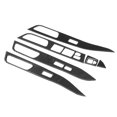 thumbnail image 3 of Glass Lifting Panel Decor,7pcs Carbon Fiber Window Window Lifter Cover Window Switch Trim Remarkable Clarity, 3 of 14