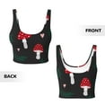 thumbnail image 6 of Uemuo Amanita Mushroom Pattern Women's Sports Bra - High Impact Support, Breathable, and Comfortable Athletic Bra for Running, Yoga, and Workouts, 6 of 9