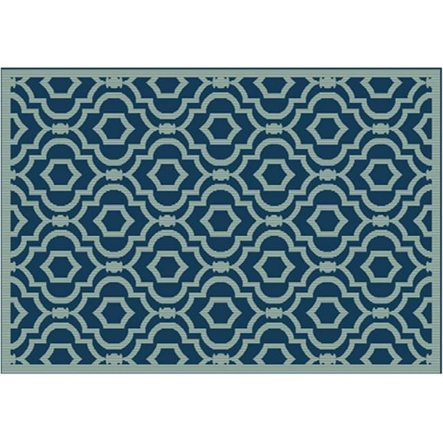Great American Distributors IOT.06.NYCR.7R 7 ft. Impressions Ayla Transitional Rug, Navy & Cream