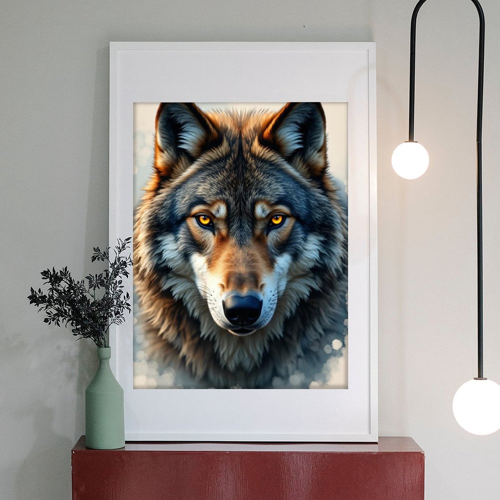 Diamond Art Kits for Adults - 5d Wolf Portrait Intense Eyes Diamond Painting for Adults, Diamond Art for Adults Beginners, Frameless Diamond Painting Kits for Adults for Home Wall Decor