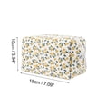 thumbnail image 3 of Unique Bargains 1Pc Women Portable Little Flower Pattern Storage Makeup Bag Yellow, 3 of 4