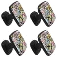 thumbnail image 2 of 4 Pcs Square Cabinet Handle Cupboard Knob Drawer Pulls Handle Snake Skin Drawer Knobs with Screws Furniture Decoration, 2 of 7