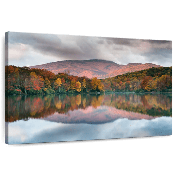 Elephant Stock Blue Ridge Parkway Scenery Wall Art - Horizontal Canvas Wall Art - Living Room Wall Decor - Nature Canvas - Brown And Blue Decor - 12" x 8"