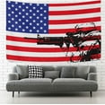 thumbnail image 2 of GZHJMY USA Flag Marine Wall Tapestry Tapestry Wall Hanging Decorative Tapestries Wall&nbsp;Blanket&nbsp;Bedding Tapestry for Bedroom Living Room Dorm 90"x60" Gift Decor, 2 of 7