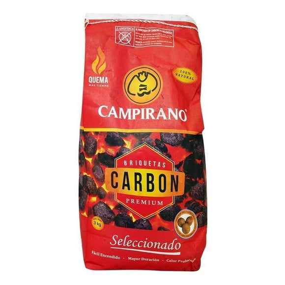 Briquetas de Carbón Campirano Natural Seleccionado 3 kg