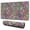 Yellow Floral Oval, variant on Long Mouse Pads for Desk,White Geometric Zigzag Circle Pattern Desk Mats on Top Of Desks, Desk Mouse Pad Extra Large with 3mm Non-Slip Base and Stitched Edge for Gaming,Office,Work,Home 31.5"x11.8"