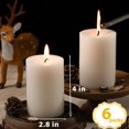 thumbnail image 2 of Pillar Candles MOSROAD, color blanco, sin perfume, 50 horas de combustión, paquete de 6, 2 of 9
