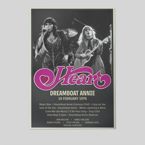 Music Poster- Heart The Band Tour Poster - Vintage Style - Size 24x36 - Postora