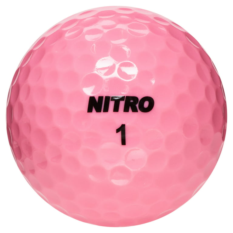 Nitro Golf Ultimate Distance Golf Balls, Pink, 12 Pack