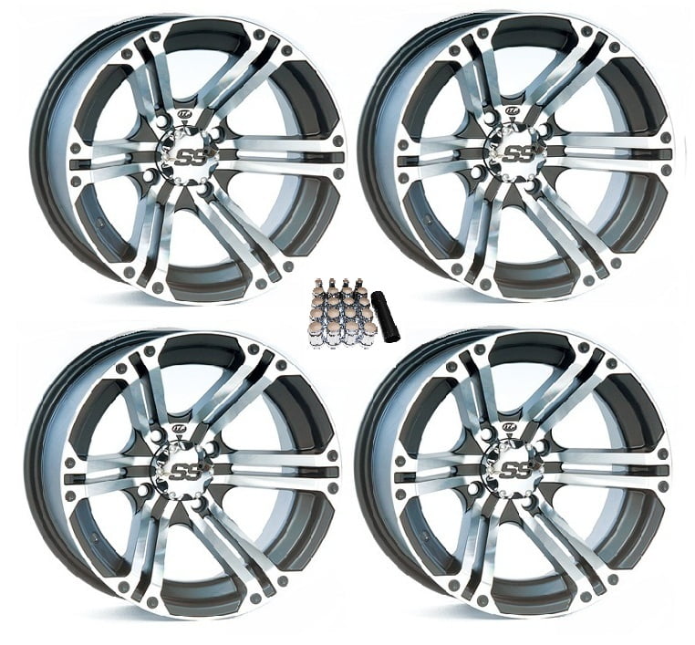 4 ITP SS212 UTV Wheels//Rims Black 12/" Polaris Ranger 900 XP