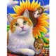 thumbnail image 1 of Animales hechos a mano flores 5D DIY taladro redondo completo dibujo Kit diamante pintura Likrtyny Arte deco, 1 of 9