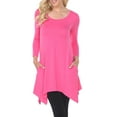 thumbnail image 3 of White Mark Women's Solid Color Tunic Top, 3 of 5