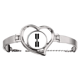 thumbnail image 1 of Pulsera de joyería en forma de corazón Numeros Romanos 10 en negro silueta, 1 of 3