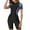 Black, variant on Swimsuit for Women Short Sleeve Rash Guard Printed Zipper Surfing Workout Clothes for Women,Black,XL