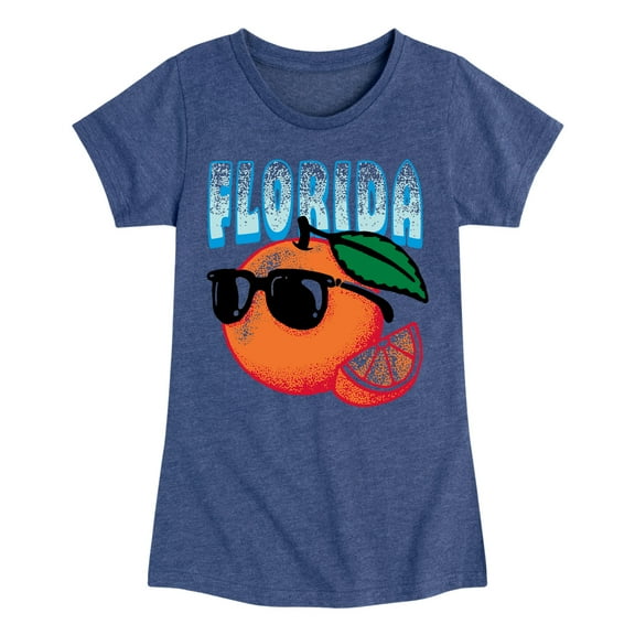 Instant Message - Florida, The Sunshine State Orange - Toddler & Youth Girls Short Sleeve Graphic T-Shirt
